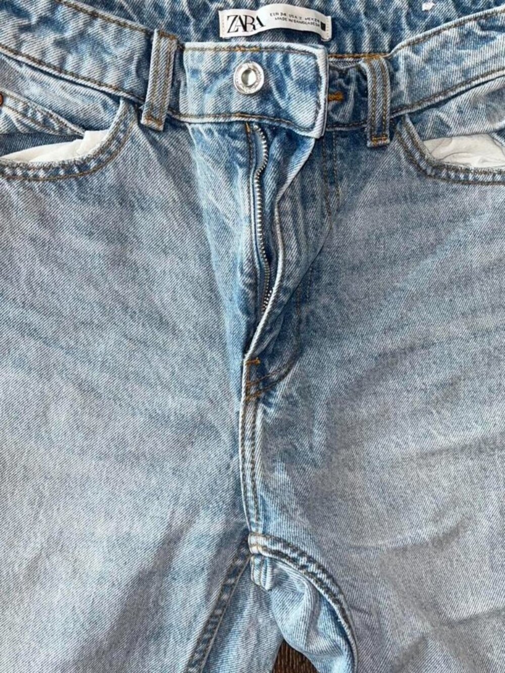 Zara Light Wash Straight Leg Women's Denim Jeans (Size 2) *Brand NEW*